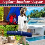 Tranquillo Hammock 550 lbs Capacity Uniki Double Hammock Stand, Portable Hammock Stand, Collapsible Outdoor Hammock with Stand, Signature Steel Stand Breathable Canvas Hammock Net, Blue - Image 8