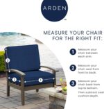 Arden Plush Modern Tufted Polyfill Chaise Cushion, 22 x 76, Arden x Alexandra Kay Collection, Water Repellent, Fade Resistant, Striped for The Heart - Image 7