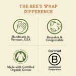 Bee's Wrap Reusable Beeswax Food Wraps Made in the USA, Eco Friendly Beeswax, Sustainable Organic Cotton Wraps, XL Bread Wrap for Homemade Bread, Honeycomb - Image 9