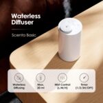 Waterless Diffuser for Essential Oil, Battery Operated Nebulizer, 0.7 Fl.Oz./ 20mL Capacity, Mini Scent Air Machine, 4 Timers & 3 Mist Levels for Home, Room, Car, Office - AN6 Black+White - Image 2