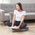 Meditation Floor Pillow Set of 2, Square Large Pillows Seating for Adults, Tufted Corduroy Cushion for Tatami Living Room, Grey, 22x22 Inch - Image 4