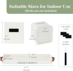 PERFNIQUE Indoor Herb Garden, Herb Garden Planter Set with Tray, Farmhouse Indoor Plant Pots, Windowsill Herb Garden with Drainage(Planter only) for Indoor/Outdoor, Window Pots(White) - Image 5