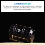 Etekcity Lantern Camping Essentials Lights, Led Flashlight for Power Outages, Tent Lights for Emergency, Survival Gear and Supplies for Hurricane, Battery Operated Lamp, 2 Pack, Black - Image 6