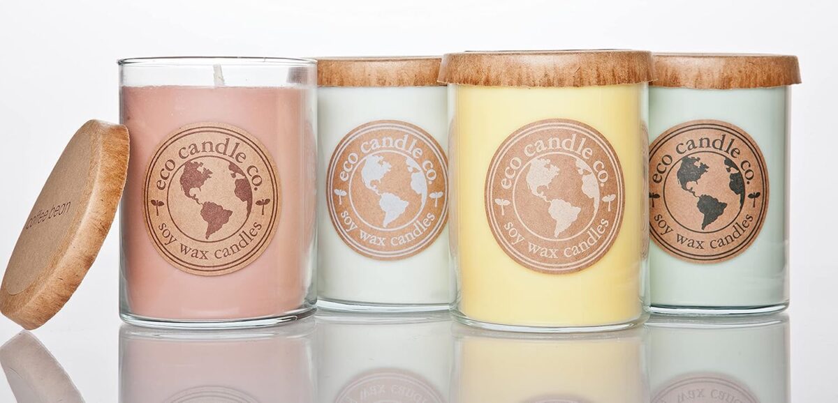 Eco Candle Co. Recycled Candle, Chamomile Sage, 18 oz. Double Wick - Scents of Sage & Chamomile - 100% Soy Wax, No Lead, Kraft Paper Label & Lid, Hand Poured, Phthalate Free, Midwest Grown Soybeans - Image 3