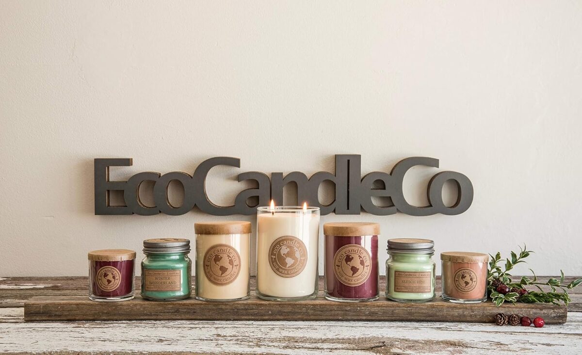 Eco Candle Co. Recycled Candle, Chamomile Sage, 18 oz. Double Wick - Scents of Sage & Chamomile - 100% Soy Wax, No Lead, Kraft Paper Label & Lid, Hand Poured, Phthalate Free, Midwest Grown Soybeans - Image 5