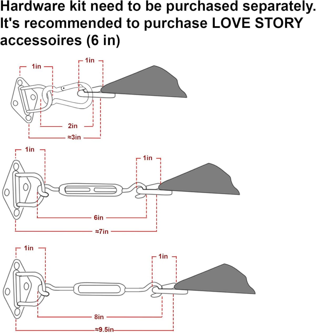 LOVE STORY 12' x 16' Rectangle Sun Shade Sail Canopy UV Block Sun Shade for Outdoor Patio Garden Backyard, Sand (We Make Custom Size) - Image 3