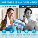 DuraCleanse Body Wipes for Adults Bathing No Rinse (2 Pack) 100 XL Shower Wipes + 8 Travel Bath Sheets - 9" x 12" Extra Thick Adult Disposable Washcloths for Elderly Incontinence & Camping Essentials - Image 3