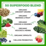 Orgain Organic Greens Powder + 50 Superfoods, Original - 1 Billion Probiotics for Digestive Health, Antioxidants, Vegan, Plant-Based, Gluten-Free, Non-GMO, Green Juice & Smoothie Drink Mix - 0.62lb - Image 4