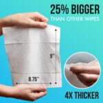 Extra Large Bath Wipes for Adults Bathing No Rinse - 80 Disposable Body Cleansing Wipes for Men, Women & Elderly - Great for Gym, Camping, Post Surgery - Shower Wipes - Image 5