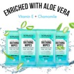 Extra Large Bath Wipes for Adults Bathing No Rinse - 80 Disposable Body Cleansing Wipes for Men, Women & Elderly - Great for Gym, Camping, Post Surgery - Shower Wipes - Image 7