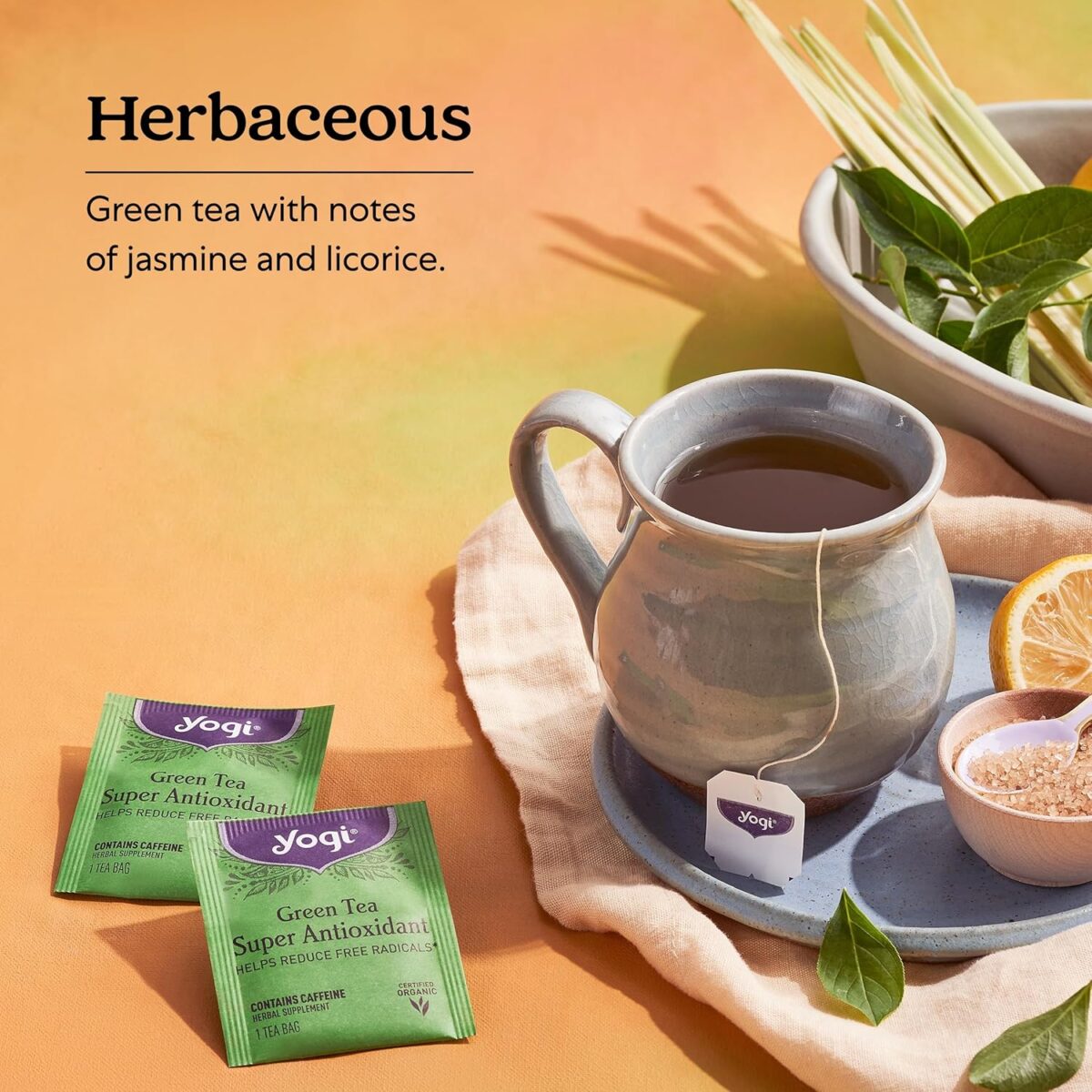 Yogi Tea - Green Tea Super Antioxidant (6 Pack) - Organic Green Tea Blend to Support Overall Health - 96 Tea Bags - Image 4
