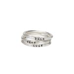 Teeny Tiny Stacking Sterling Silver Ring By Hannah Design Personalized Ring - Image 8