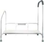 Step2Bed Bed Rails For Elderly with Adjustable Height Bed Step Stool & LED Light for Fall Prevention - Portable Medical Step Stool comes with Handicap Grab Bars making it easy to get in and out of bed