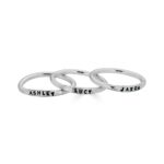 Teeny Tiny Stacking Sterling Silver Ring By Hannah Design Personalized Ring - Image 9