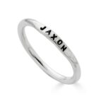 Teeny Tiny Stacking Sterling Silver Ring By Hannah Design Personalized Ring - Image 2