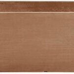 Ecopots Bruges Durable Modern Rectangular Indoor/Outdoor Recycled-Based Composite Flower Pot Planter, Terracotta Color, 17.75"