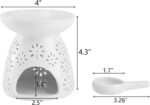 Lawei Set of 3 Ceramic Tealight Candle Holder, Essential Oil Burner Wax Melt Burners, Aromatherapy Aroma Diffuser Burner for Home Bedroom Decor Christmas Housewarming Gift - Image 2