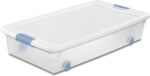 Sterilite 4-Pack Latching Box, Under Bed Storage Bins with Lids, Clear Plastic, 56 Quart - Image 9