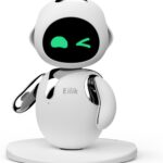 Eilik Silver - Touch Interactive Desk Companion Toys, Cute Robot Pets with Abundant Emotions. Funny Animations&Mini-Games, Birthday Gifts for Girls and Boys. Constantly Update(Chrome Silver Version)