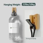 JSVER Wooden Wall Hooks Wall Mounted Wall Hooks, Single Organizer Hook Rack, Folding Wood Wall Hangers, Wall Coat Rack Hooks for Hanging Clothes, Hats, Bags, Towels, Keys (6PCS/Set) - Image 5