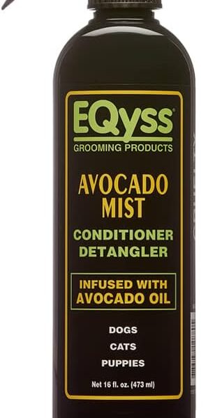 EQyss Avocado Mist Pet Spray Conditioner - Shines, Conditions, and Reduces Shedding, Weightless Leave in Spray - for Dogs, Cats, Puppies - Oil and Silicone Free, pH Balanced, USA Made