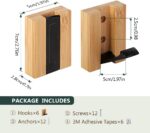 JSVER Wooden Wall Hooks Wall Mounted Wall Hooks, Single Organizer Hook Rack, Folding Wood Wall Hangers, Wall Coat Rack Hooks for Hanging Clothes, Hats, Bags, Towels, Keys (6PCS/Set) - Image 6