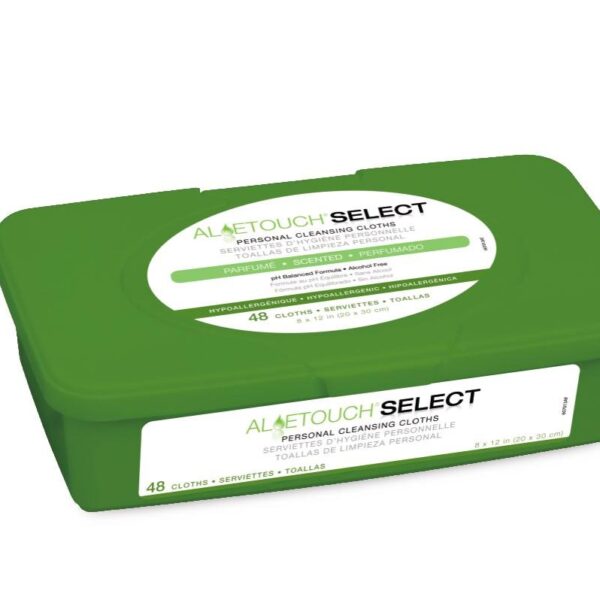 Medline AloeTouch Select Heavyweight Personal Cleansing Cloth Wipes, 576 Count, Scented, 8 x 12 inch Adult Large Incontinence Wipes
