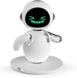 Eilik Silver - Touch Interactive Desk Companion Toys, Cute Robot Pets with Abundant Emotions. Funny Animations&Mini-Games, Birthday Gifts for Girls and Boys. Constantly Update(Chrome Silver Version) - Image 3