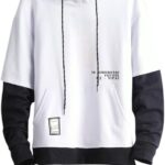 GURUNVANI Contrast Color Pullover Hoodie Mens Patchwork Hoodies Men