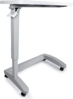 Vaunn FSA/HSA Eligible, Medical Adjustable Overbed Exam Bedside Table with Wheels (Hospital and Home Use), New Tabletop, Light Gray - Image 6