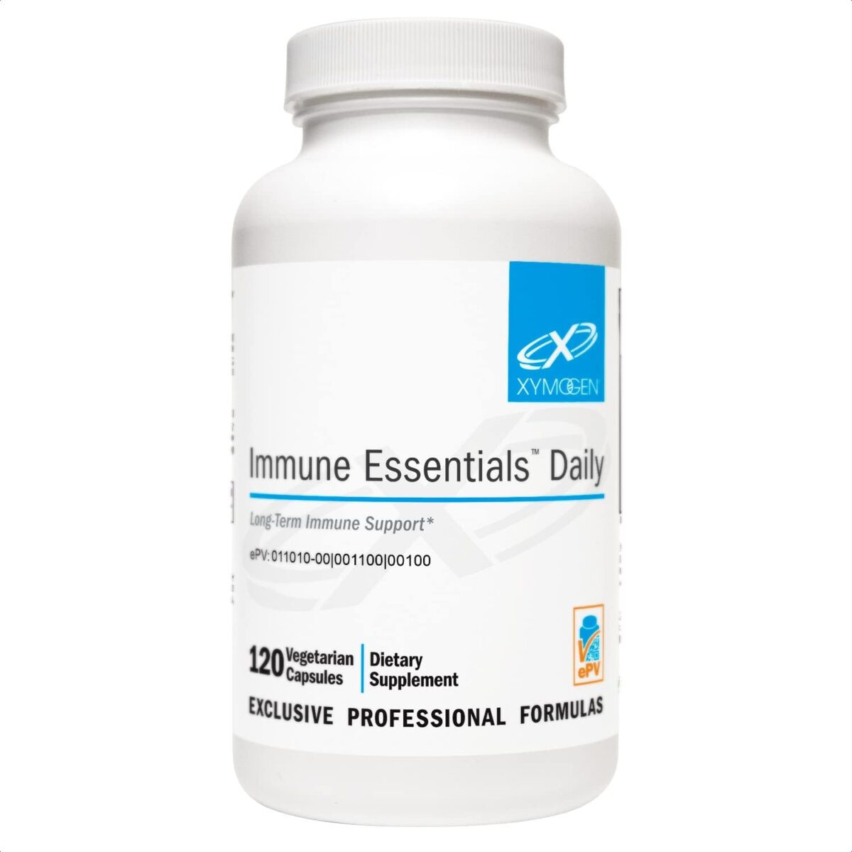 XYMOGEN Immune Essentials Daily - Long-Term Immune Support Supplement with Vitamin D3, Vitamin C Ascorbic Acid, Vitamin A, N Acetyl L Cysteine, Zinc Chelate, Quercetin (120 Capsules) - Image 1