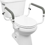 Carex Toilet Safety Frame - Toilet Safety Rails With Adjustable Width - Toilet Rails For Elderly, Handicap, Home Health Care Equipment After Surgery, Supports 300lbs