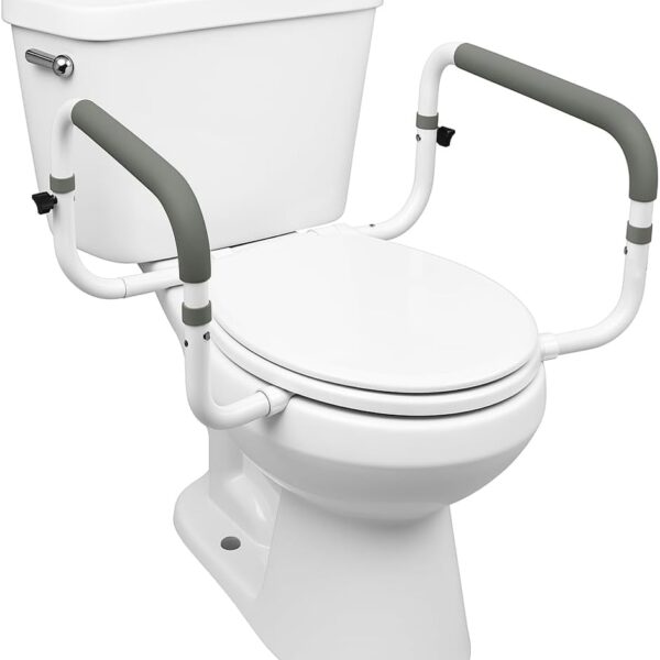 Carex Toilet Safety Frame - Toilet Safety Rails With Adjustable Width - Toilet Rails For Elderly, Handicap, Home Health Care Equipment After Surgery, Supports 300lbs