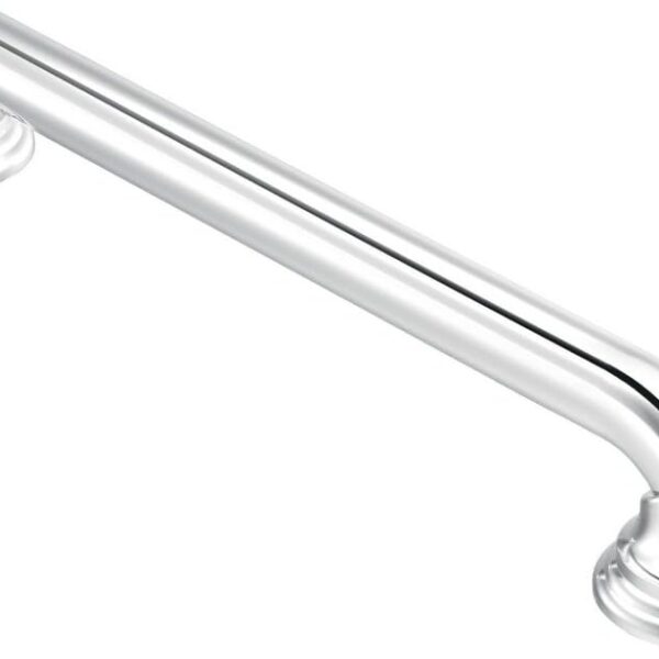 Moen LR8724D3CH Bathroom Safety 24-Inch Ultima Designer Bathroom Grab Bar, Chrome
