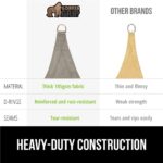 GORILLA GRIP Heavy Duty Sun Shade, UV Protection Fade Tear and Rust Resistant Rectangle Sunshade Canopy, Curved Edges Blocks Sunlight, Breathable Sail, Outdoor Patio, Lawn Garden 12x16 FT Gray - Image 4