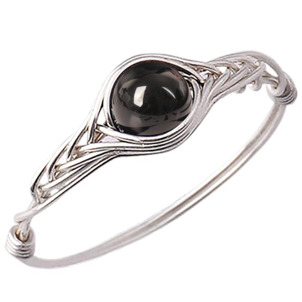 (Handmade rings Genuine Black tourmaline ring sterling silver rings for women healing crystal October birthstone jewelry eye ring handmade by GRB ROY(9)
