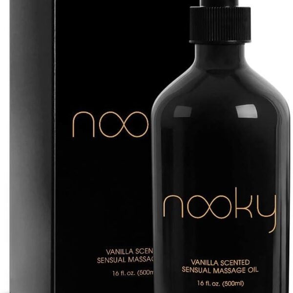 Nooky Vanilla Massage Oil with Fractionated Coconut Oil.16 Ounce