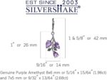 Silvershake Pear Shape Gemstones 925 Sterling Silver Leaf Leverback Drop Dangle Earrings Jewelry for Women Anniversary Birthday Gift - Image 2