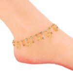 U7 Women Girls Barefoot Jewelry 18K Gold or Rose Gold Stainless Steel Heart/Rope/Figaro/Cuban Chain Anklet Foot Bracelet, 25-30 CM Long - Image 5