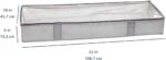 Amazon Basics Under Bed Fabric Zipper Blanket Storage Container Bags with Window and Handles, 2-Pack, 18 x 42 x 6 inches, Gray - Image 4
