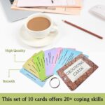 Coping Skills Cards for Anxiety & Stress Relief – Mindfulness, Meditation & Self-Care Tools for Trauma, BPD, DID, PTSD | Mental Health Therapy Gift for Adults & Teens - Image 4