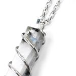 Rainbow Moonstone Healing Crystal Necklace - Lunar Pendant Balance, Inner Light, Love & Creativity