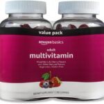 Amazon Basics Adult Multivitamin for Men & Women, 300 Gummies with Vitamins A, C, D, E, B-6 and B-12, 150 Count (Pack of 2) (150 Day Supply) (Previously Solimo)