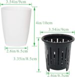 OJYUDD 8 Pack 4 Inch Self Watering Plastic Planter with Inner Pot White Flower Plant Pot,Modern Decorative Flower Pot for All House Plants,Flowers,Herbs,African Violets - Image 2