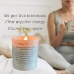 Sage Candles for Cleansing House w/Selenite, Quartz – Candles with Crystals Inside – Sage Smudge Eucalyptus Candles – Manifestation Candle – Sage Candle – Crystal Candle for Positive Energy - Image 4