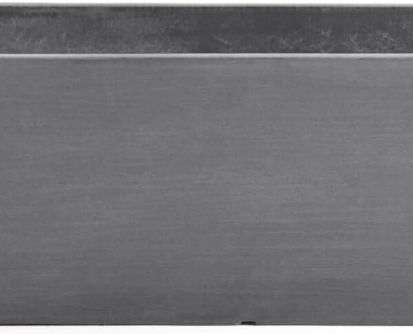 Ecopots Bruges Durable Modern Rectangular Indoor/Outdoor Recycled-Based Composite Flower Pot Planter, Grey, 17.75"