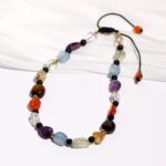Jewever 7 Chakra Crystals and Stones Anklet Irregular Tumbled Gems Beaded Ankle Bracelets for Women Spiritual Energy Meditation Yoga Healing Jewelry Mom's Gifts - Image 6