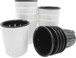 OJYUDD 8 Pack 4 Inch Self Watering Plastic Planter with Inner Pot White Flower Plant Pot,Modern Decorative Flower Pot for All House Plants,Flowers,Herbs,African Violets - Image 6