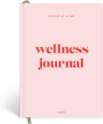 Papier Daily Wellness Journal Diary - Baby Pink, 8.46"L x 6.02"W | Hardback Cover Wellbeing, Gratitude & Mindset Diary for Personal Growth, Mindfulness & Reflection | Track Goals, Sleep & Lifestyle Habits