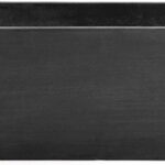 Ecopots Bruges Durable Modern Rectangular Indoor/Outdoor Recycled-Based Composite Flower Pot Planter, Dark Grey, 17.75"